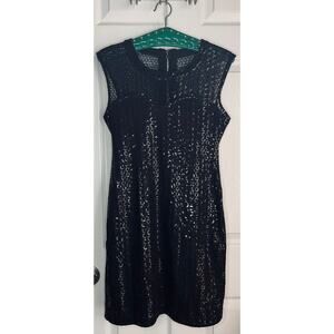 Express Black Sequin Bodycon Dress sz S